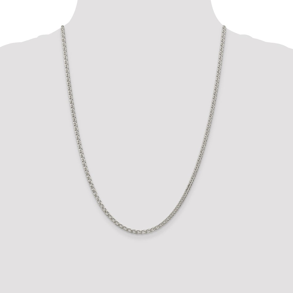 Sterling Silver 3.3mm Rambo Chain 24 Inches