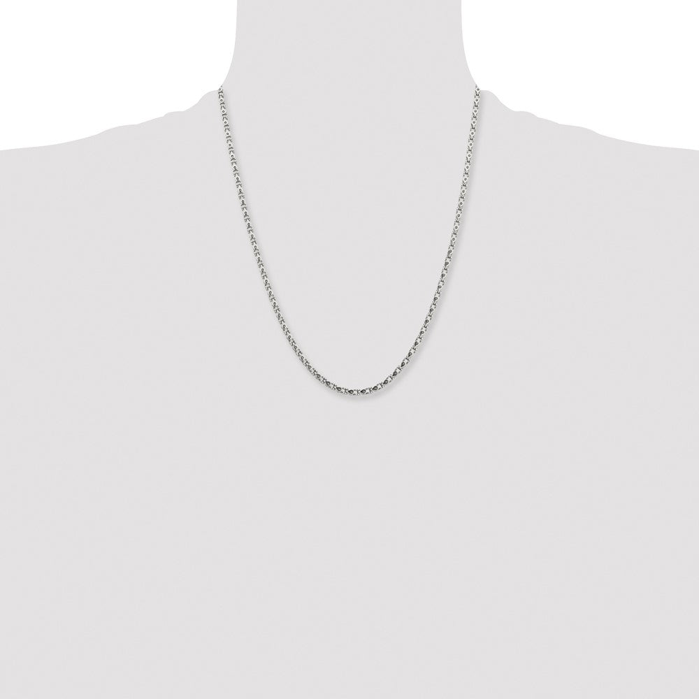 Stainless Steel Polished Fancy Link 22in Chain