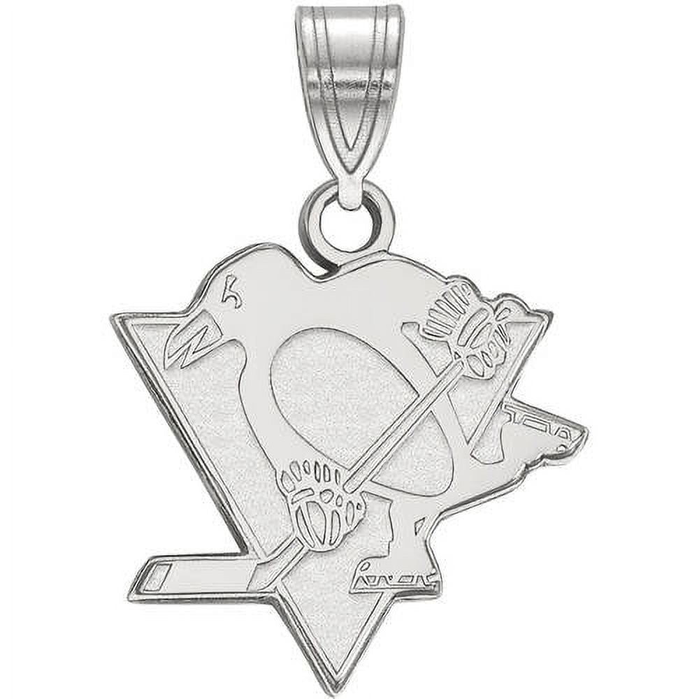 LogoArt NHL Pittsburgh Penguins Sterling Silver Medium Pendant