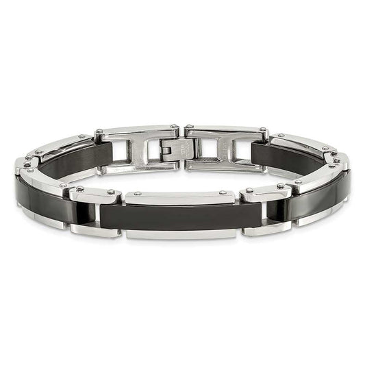 Stainless Steel Polished Black IP-plated 8.5in Br 8.5 inches