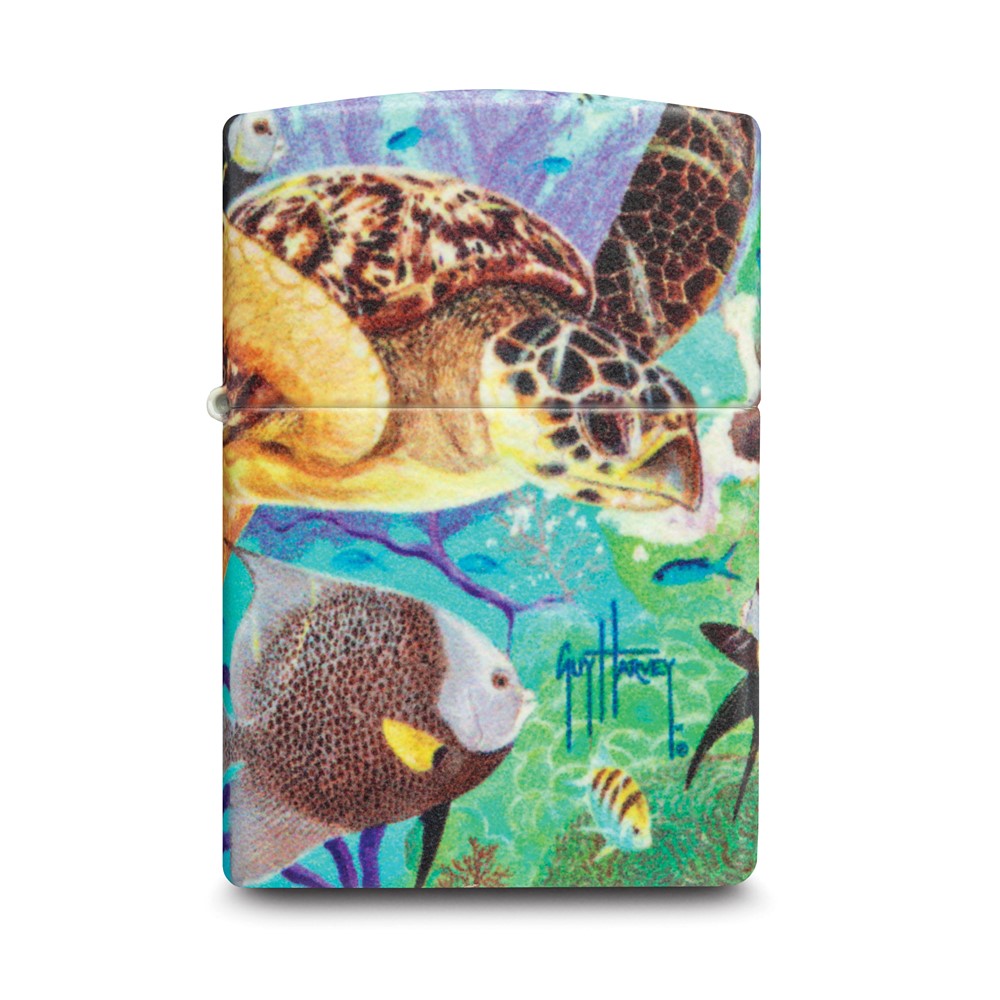 Zippo Glow In The Dark Guy Harveys Full House Ocean Wildlife 540 Color Lighter
