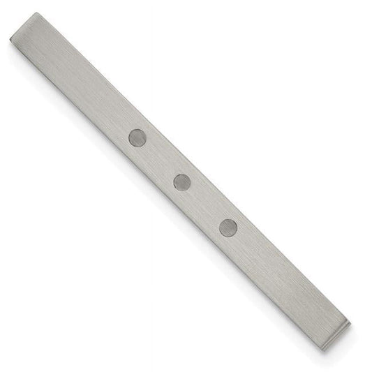 Chisel Stainless Steel Enameled Tie Clip