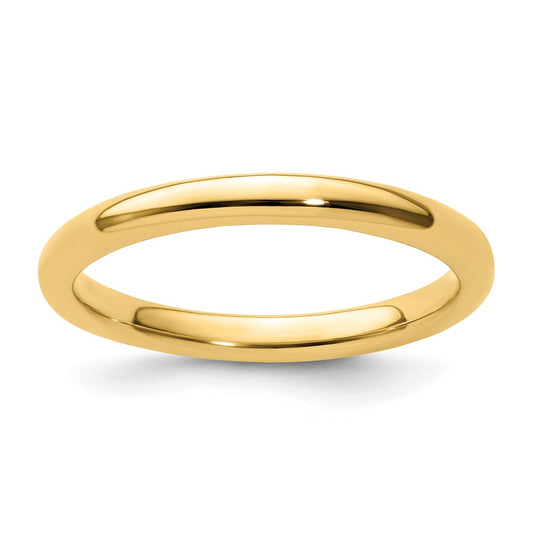 Sterling Silver Stackable Expressions Gold-plated Polished Ring Size -7