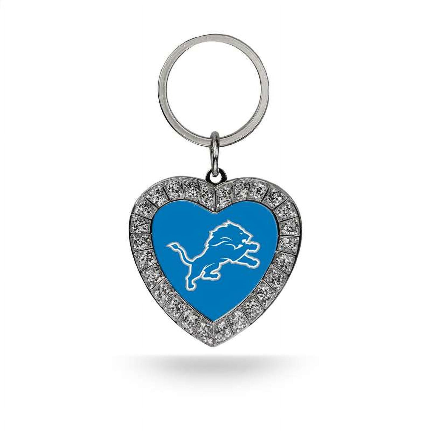 NFL Detroit Lions Rhinestone Heart Key Chain QGC7940