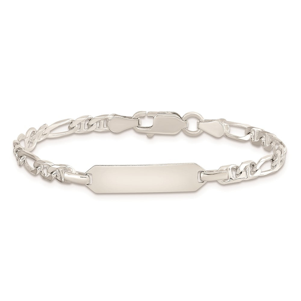 Sterling Silver Childrens ID Anchor 5in Plus 1in EXT Link Bracelet 5 inches
