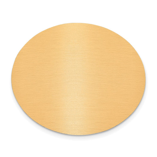 1 1/2 x 1 3/4 Oval Copper Aluminum Plates-Set of 6