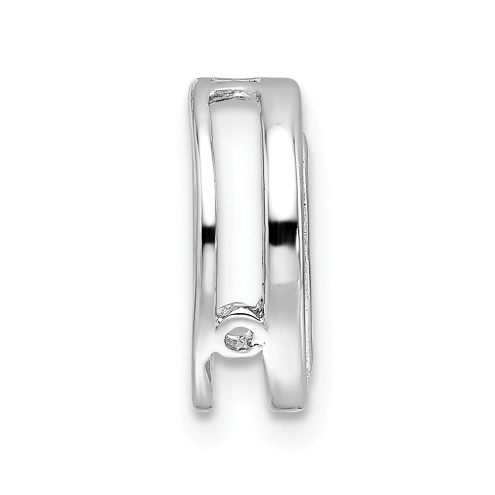 Sterling Silver Stackable Expressions Small Red Enameled Heart Chain Slide