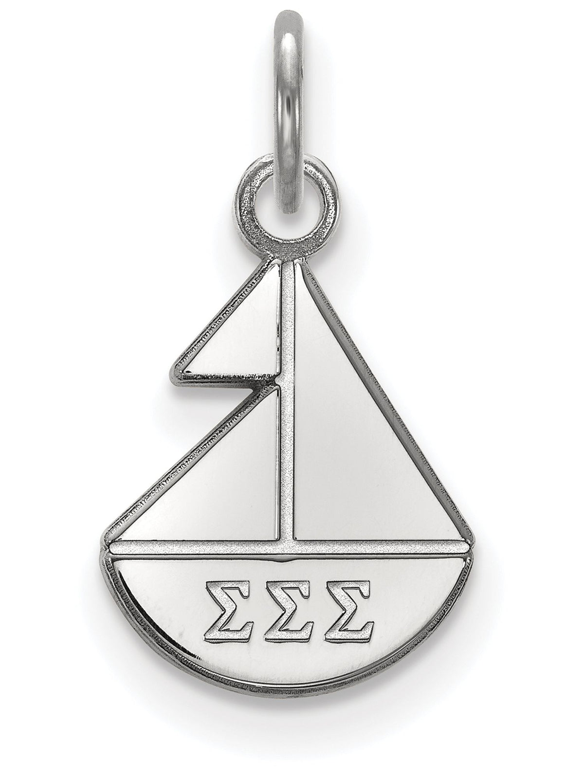 Sterling Silver Official Licensed Greek Sororities Sigma Sigma Sigma (???) XS Pendant