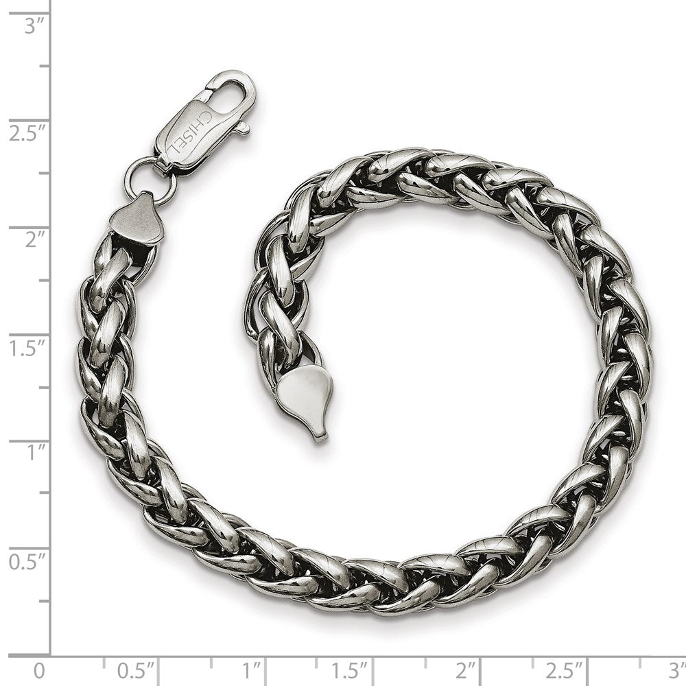 Stainless Steel Polished 8.5in Bracelet 8.5 inches