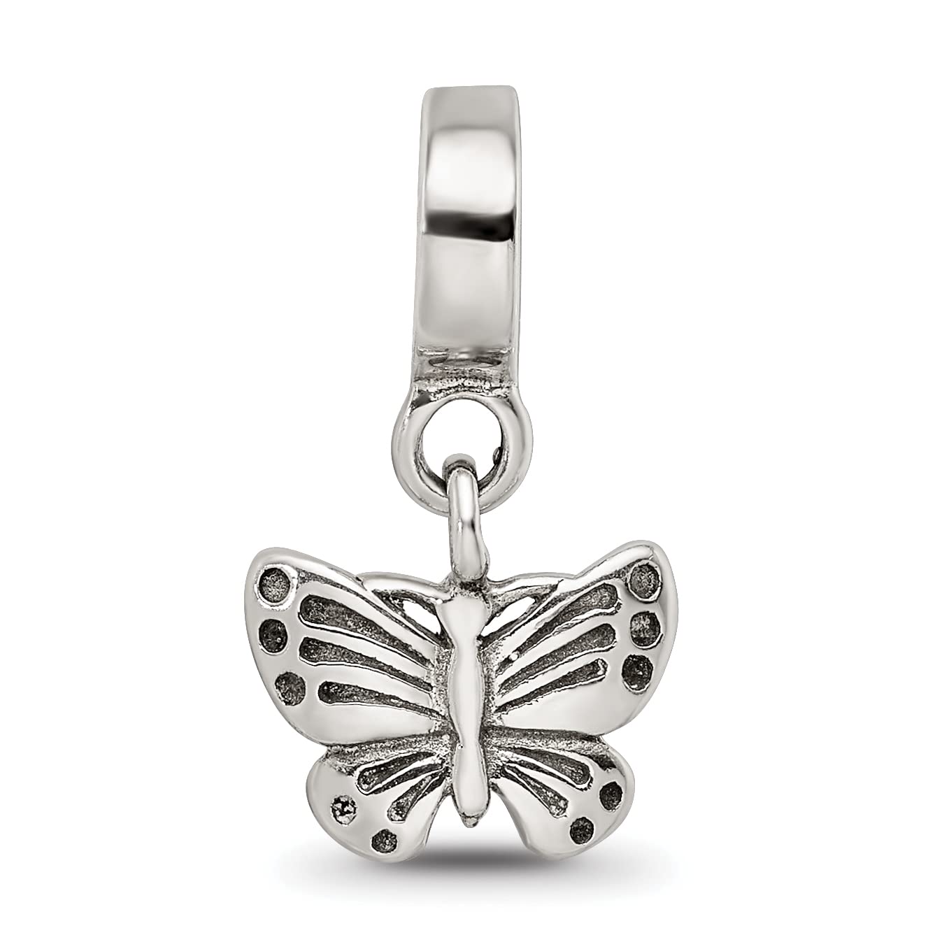 Reflections� Sterling Silver Butterfly Dangle Bead / Charm
