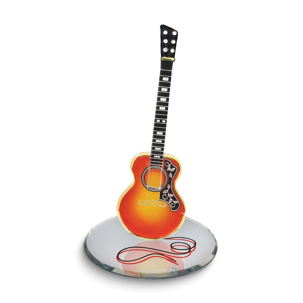 Glass Baron Cherry Acoustic Guitar Glass Figurine