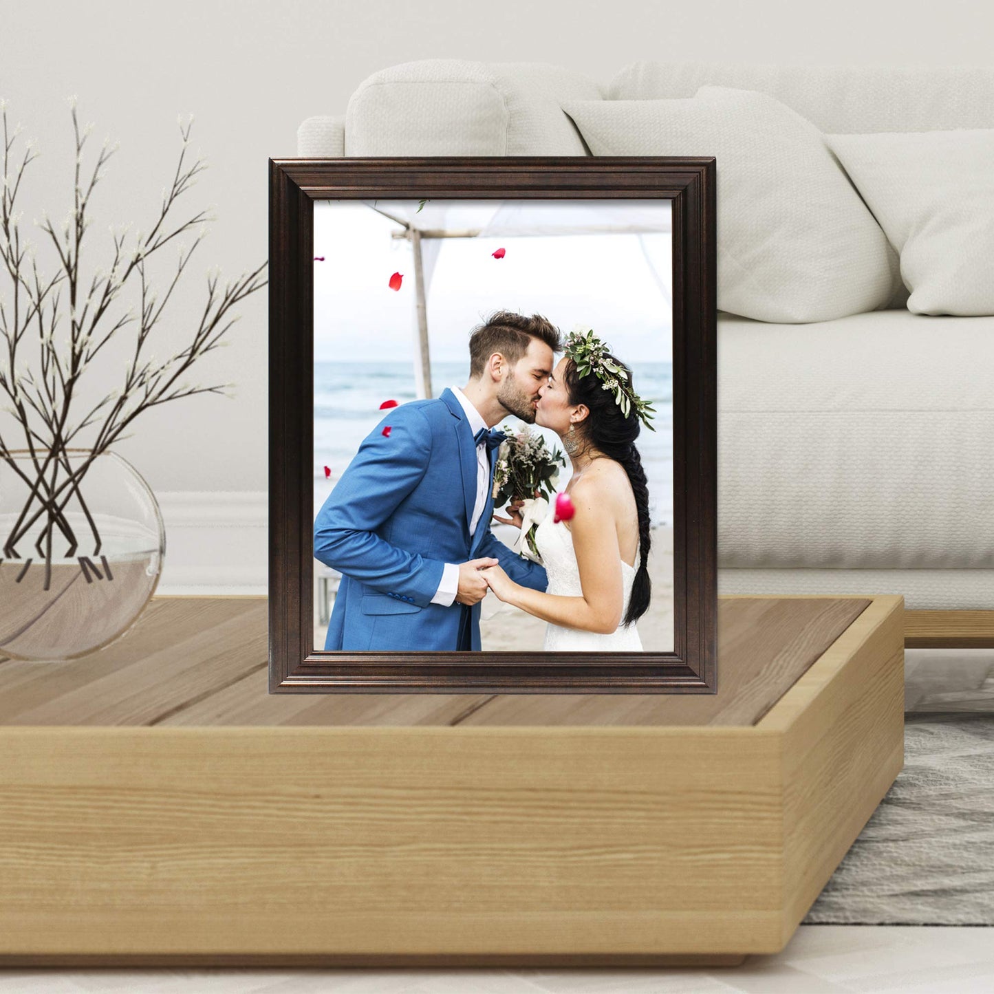 Lawrence Frames 8x10 Classic Detailed Oil Rubbed Bronze Picture Frame 535580
