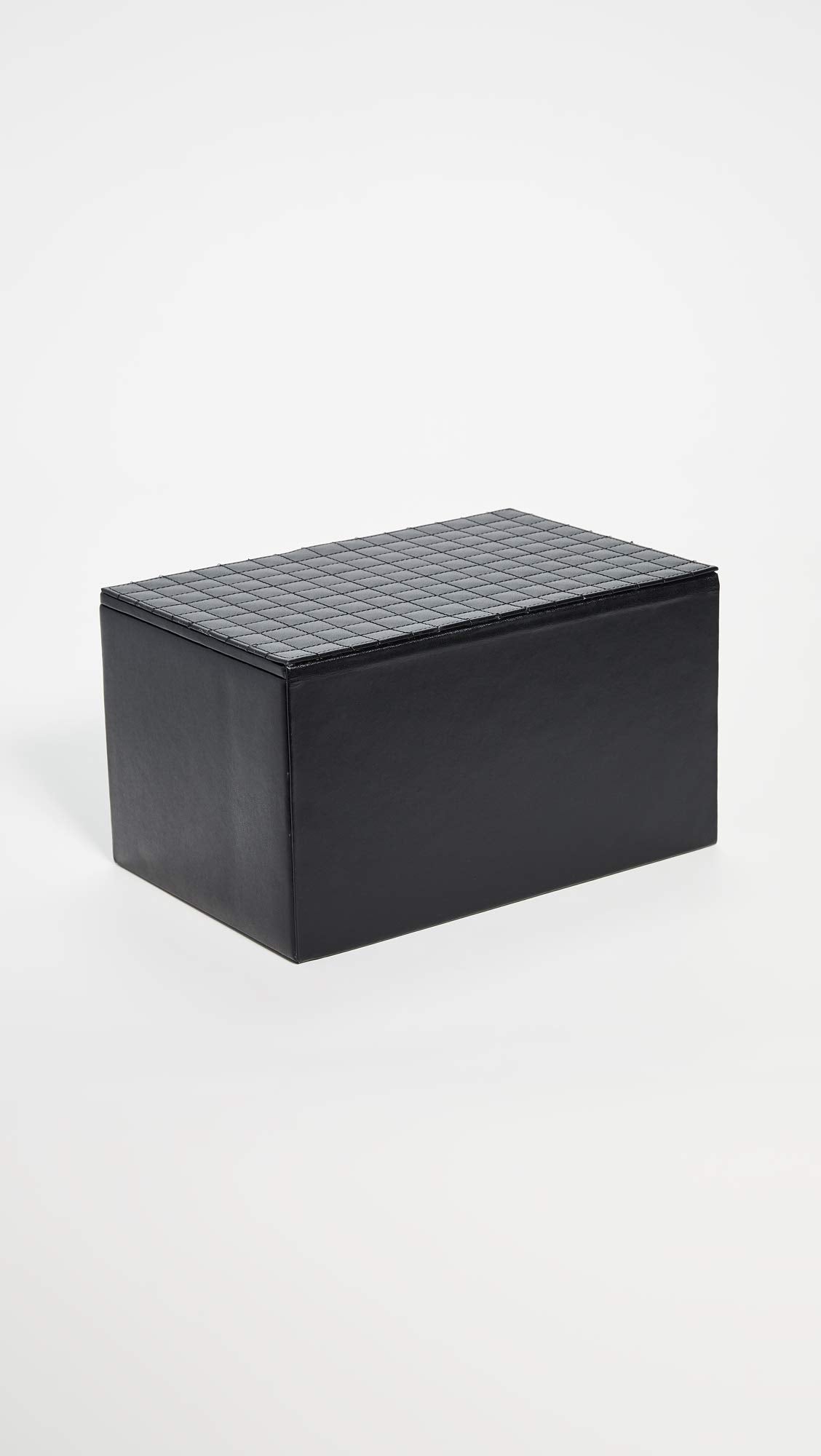 Black Leather 4-Level Jewelry Box - 11.75W x 7.75H in.
