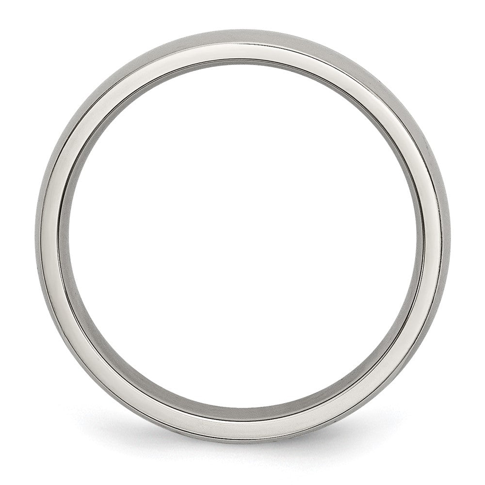 Stainless Steel Polished 4mm Half Round Band Size - 13