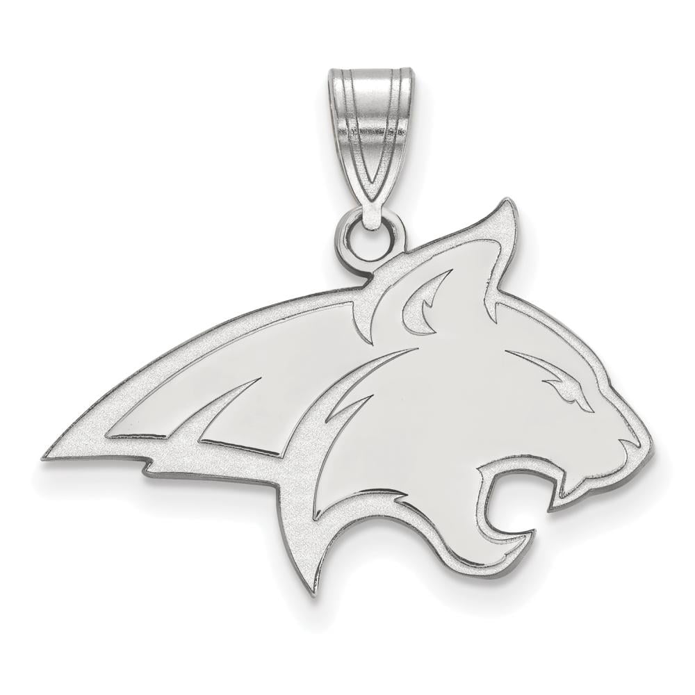 LogoArt Sterling Silver Montana State University Large Pendant Necklace