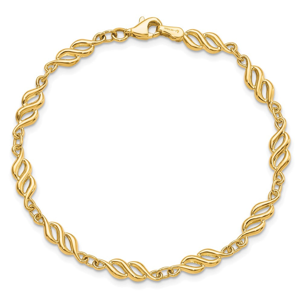 10K Polished Bracelet 7.5  inches