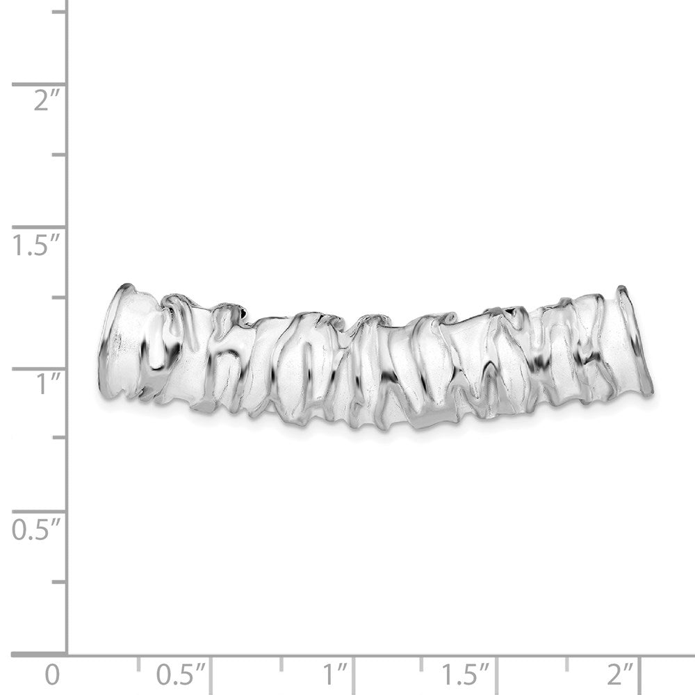 SS Rhodium-plated Scrunch Slide Pendant