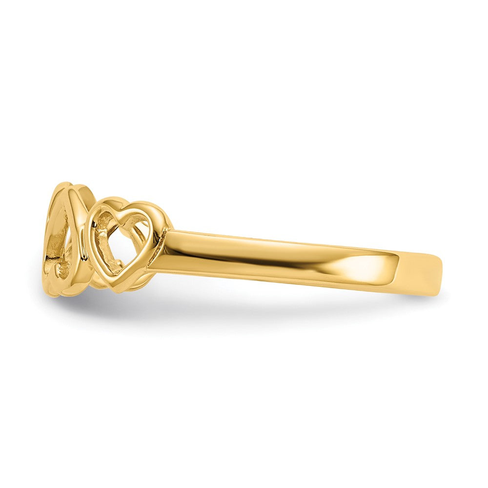 10K Heart Ring Yellow Gold