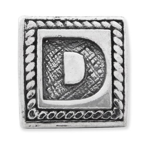 Reflection Beads Sterling Silver Reflections Letter D Triangle Block Bead