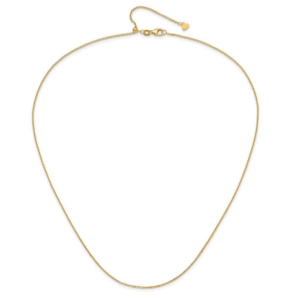 14K Adjustable  1.25mm D/C Cable Chain