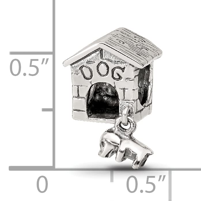 Reflection Beads Sterling Silver Reflections Dog House Dangle Bead