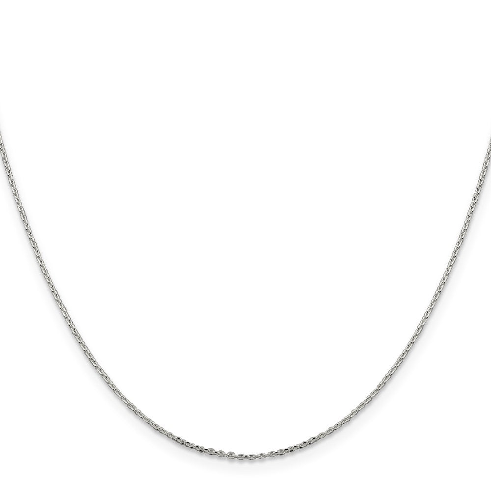 Sterling Silver .95mm Diamond-cut Forzantina Cable Chain 24 Inches