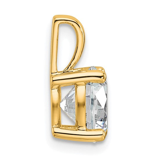 14k 2 carat Lab Grown Diamond VS/SI+ G+ Round Complete Four Prong Pendant