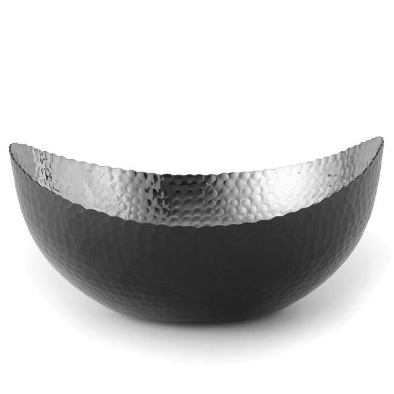 Leeber 72075 8.25 x 7.5 in. Eclipse Bowl, Black & Nickel
