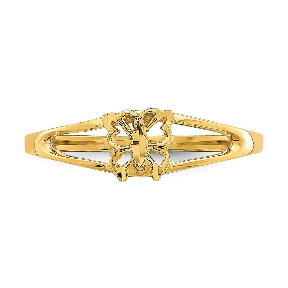 14K Mini Butterfly Ring Size 7