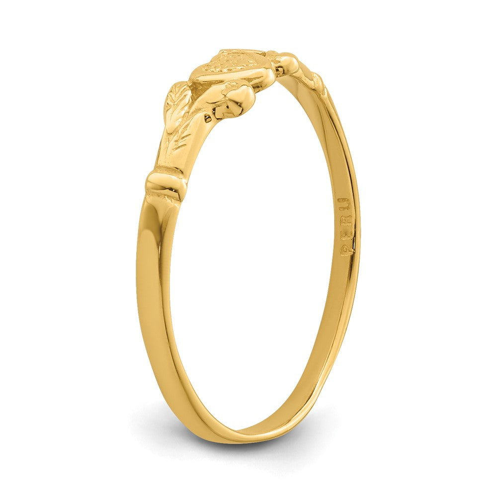 14k Heart Baby Ring Size 1