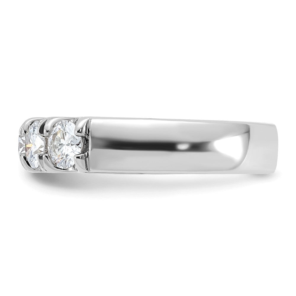 14kw 1ct. 5 Stone G H I True Light Moissanite Band