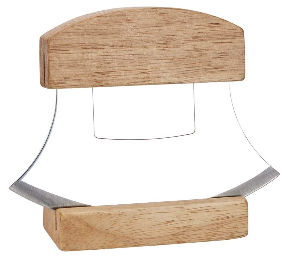 Creative Gifts 015825 Stainless Steel ULU Knife with Wooden Stand