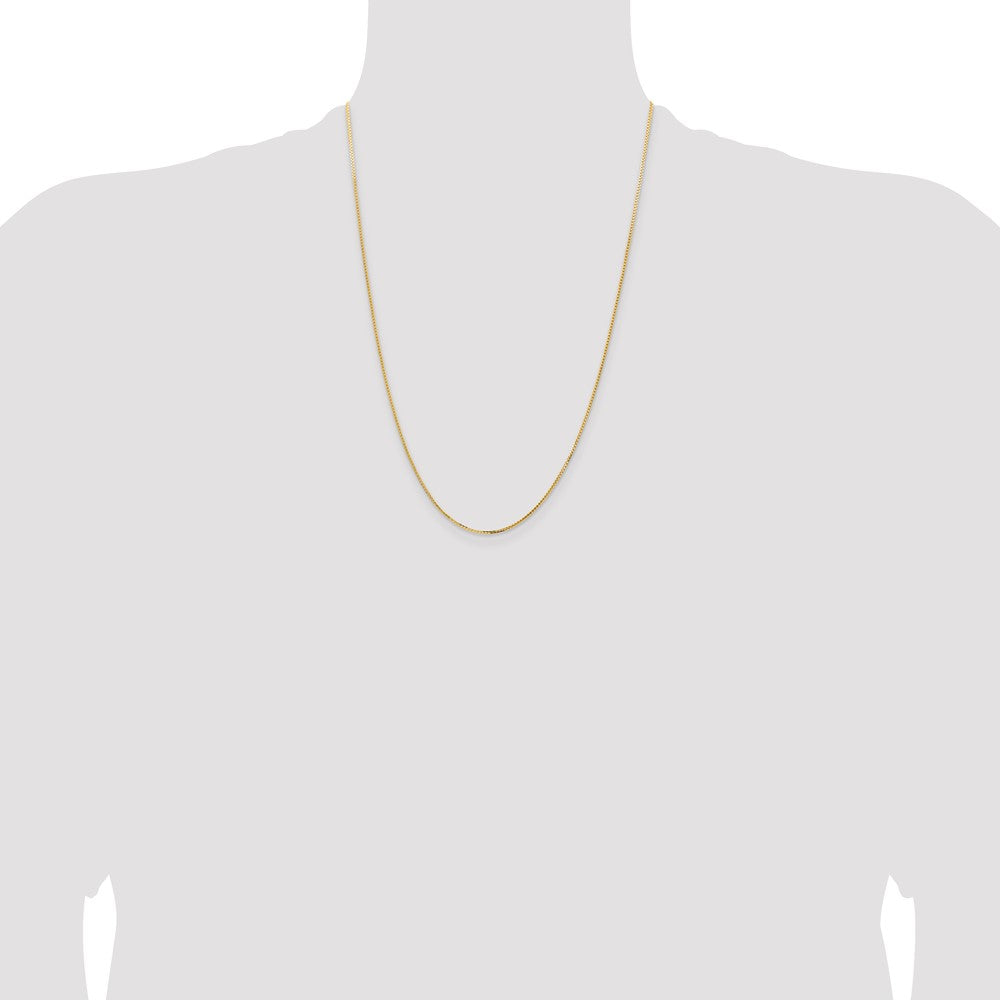 14K 1.2mm Concave Box Chain