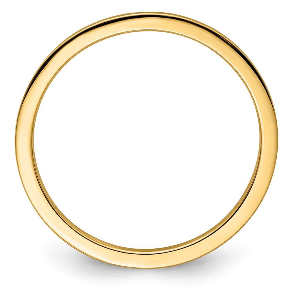 10K Yellow Gold 1.2mm Flat Polished Stackable Band Size 7.5