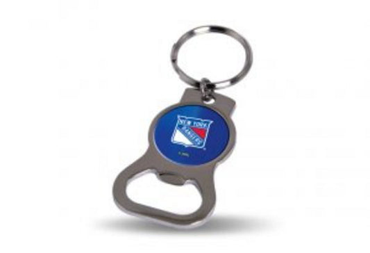 NHL New York Rangers Silver-tone Bottle Opener Key Ring by Rico Industries QGC6378