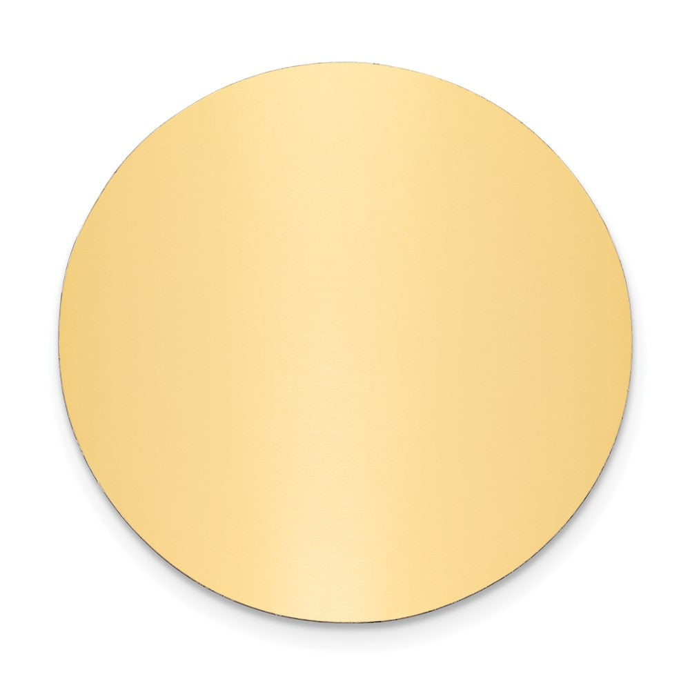 1 1/2 x 1 1/2 Round Polished Brass Plates-Set of 6