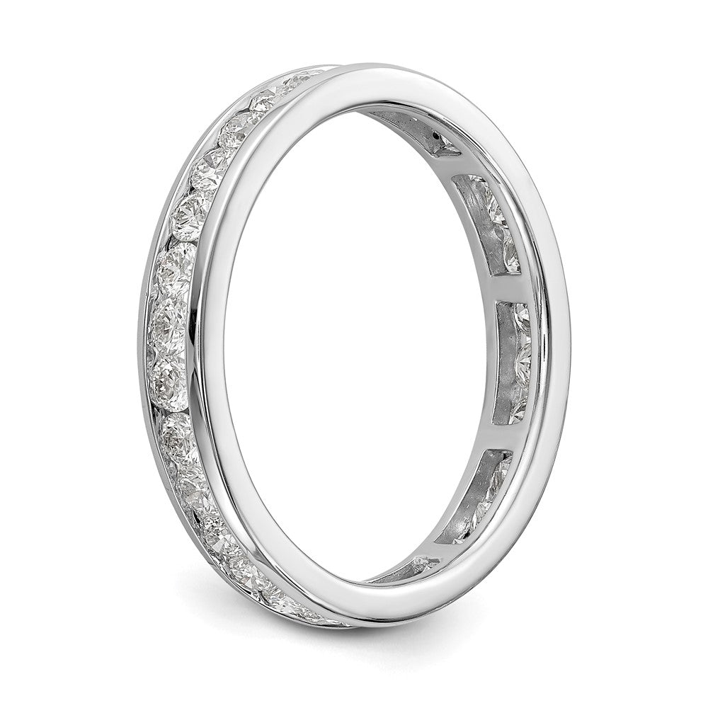 14k White Gold 1 carat Lab Grown Diamond VS/SI+ G+ Channel Set Size 6 Eternity Band