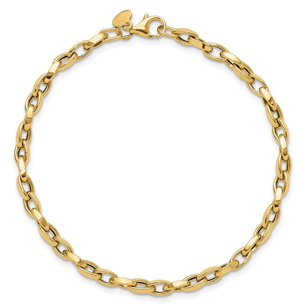 10K Polished Fancy Link Bracelet