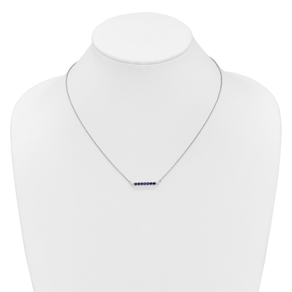 10kw Amethyst & Diamond Necklace