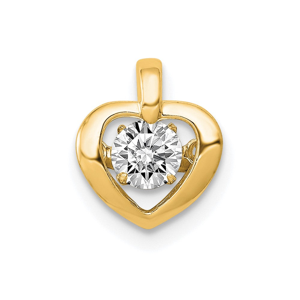 14k 1/4 carat Lab Grown Diamond VS/SI+ G+ Vibrant Heart Pendant