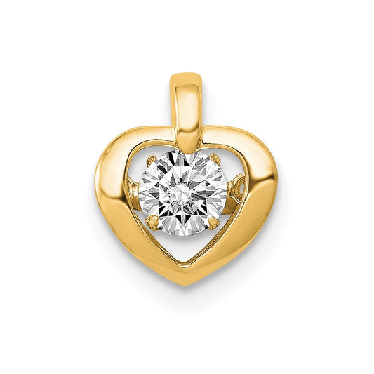 14k 1/4 carat Lab Grown Diamond VS/SI+ G+ Vibrant Heart Pendant