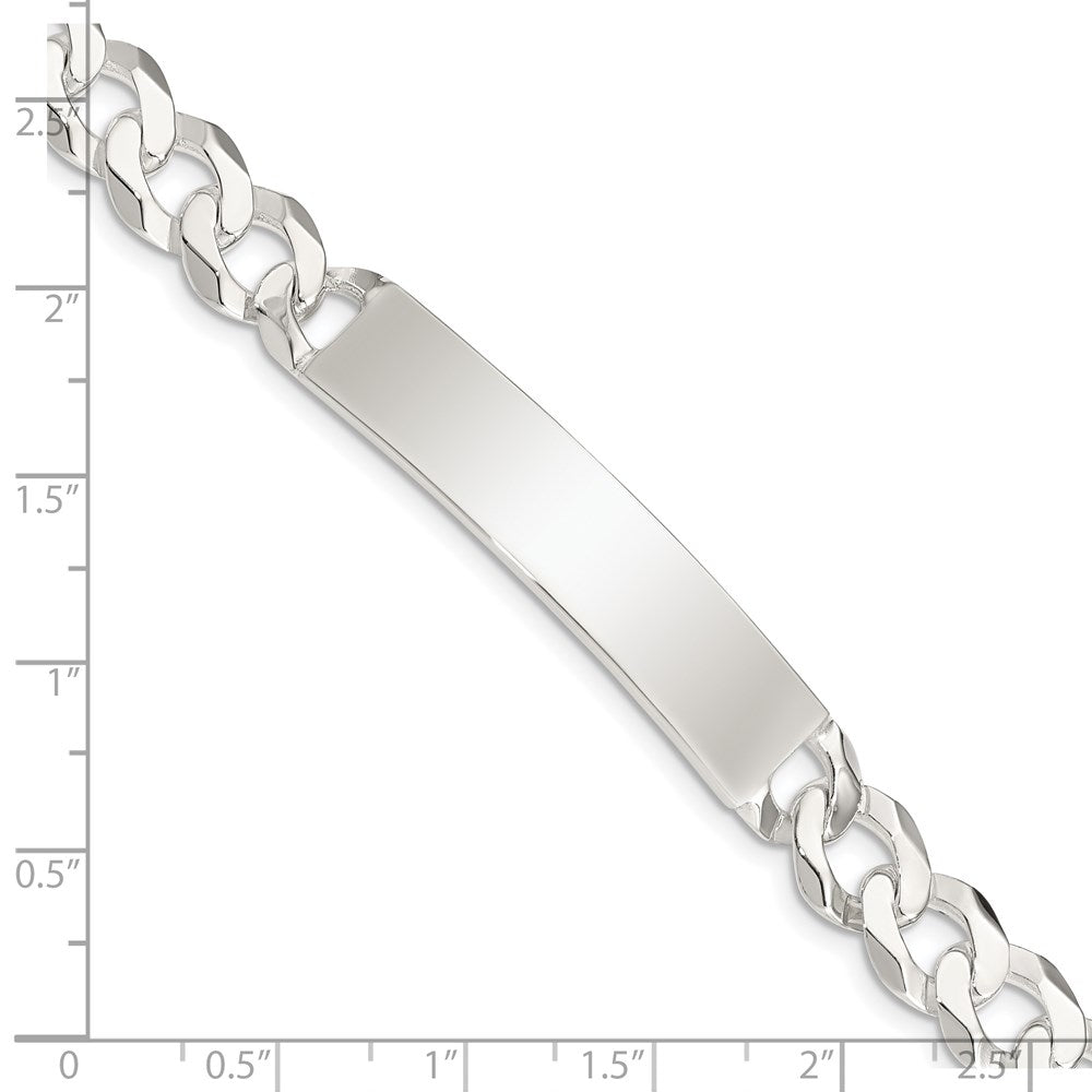 Sterling Silver Curb Link ID Bracelet 7.5 inches