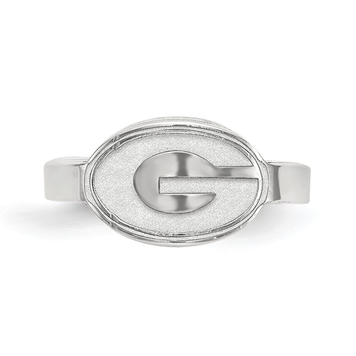 Sterling Silver Rhodium-plated LogoArt University of Georgia Letter G Toe Ring Q-SS029UGA