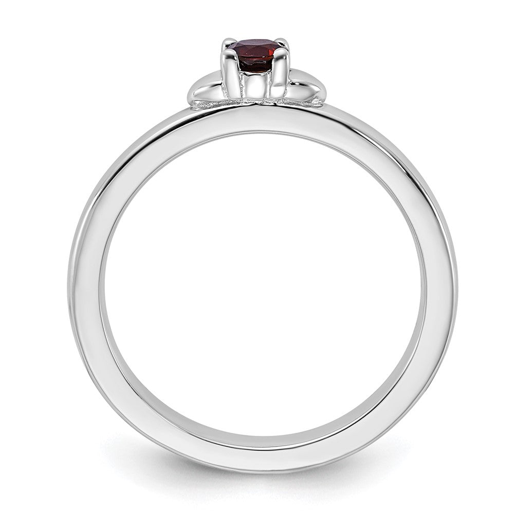 Sterling Silver Stackable Expressions Garnet Ring