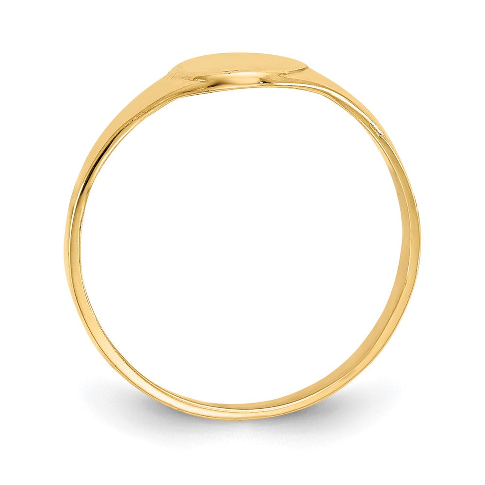 10k High Polished Oval Baby Signet Ring Size 1