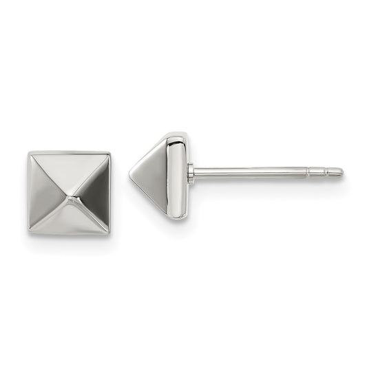 Stainless Steel Polished 6mm Stud Post Earrings