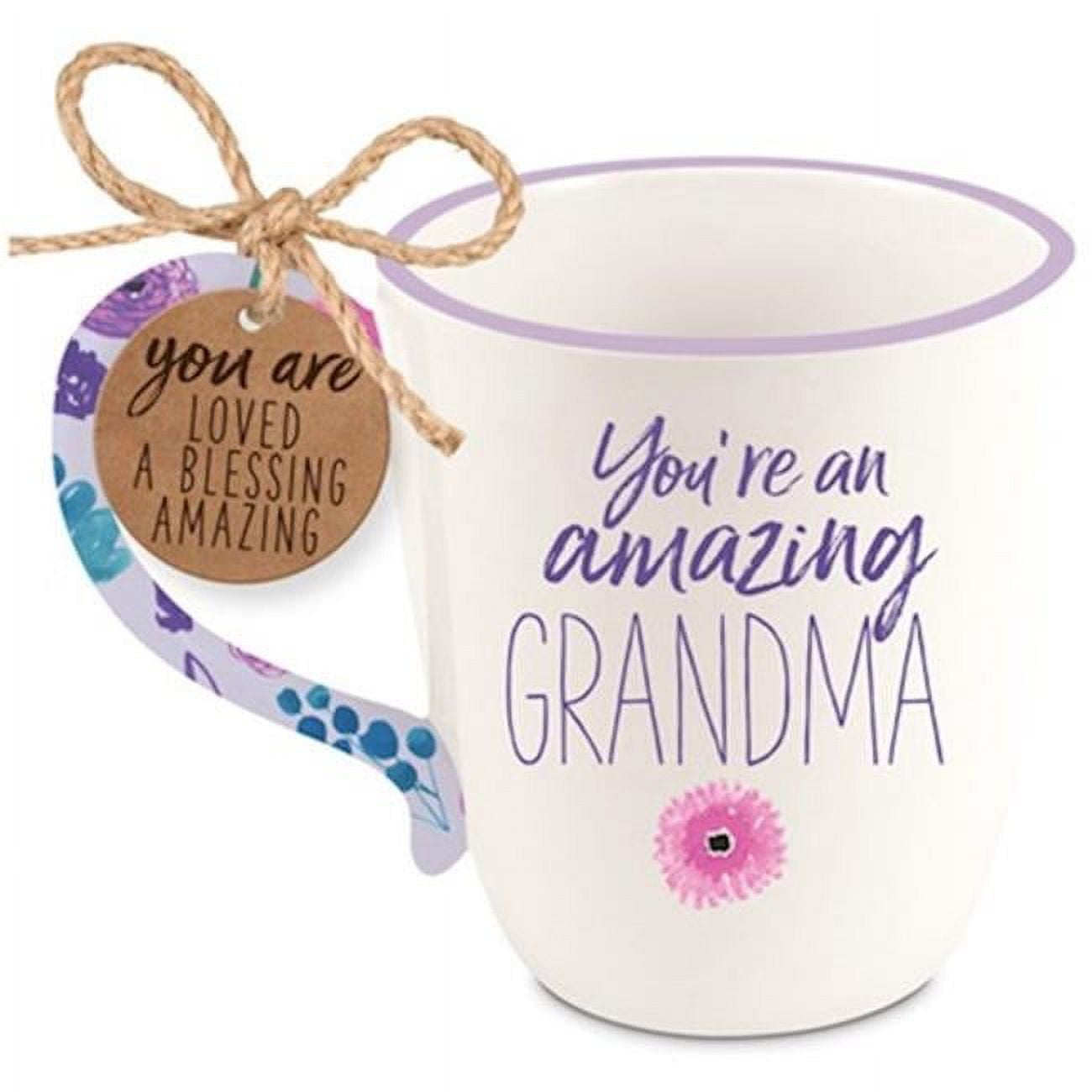 Lighthouse Christian Products 245120 Touch of Floral-Amazing Grandma Ceramic Mug