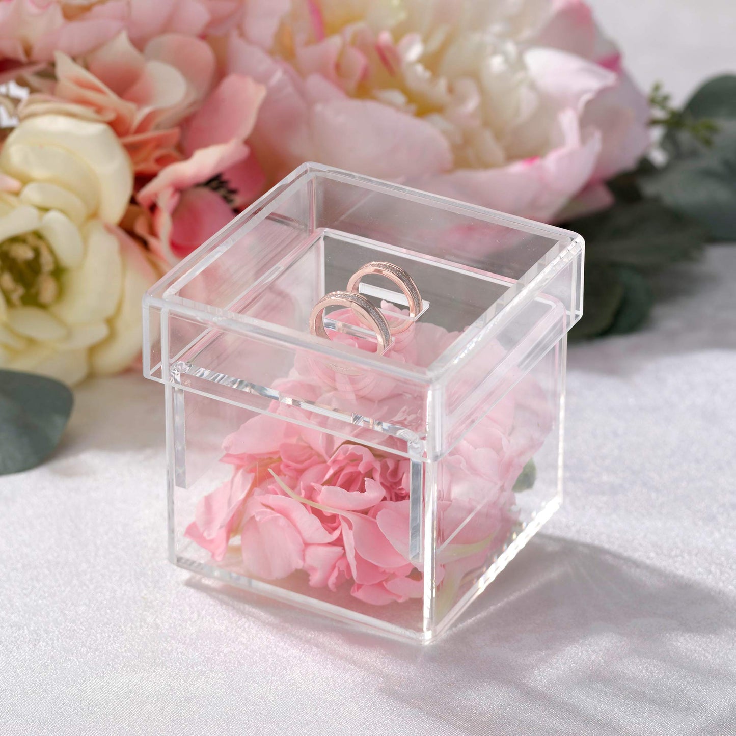 Lillian Rose Clear Acrylic Ring Box Ring Pillow Alternative