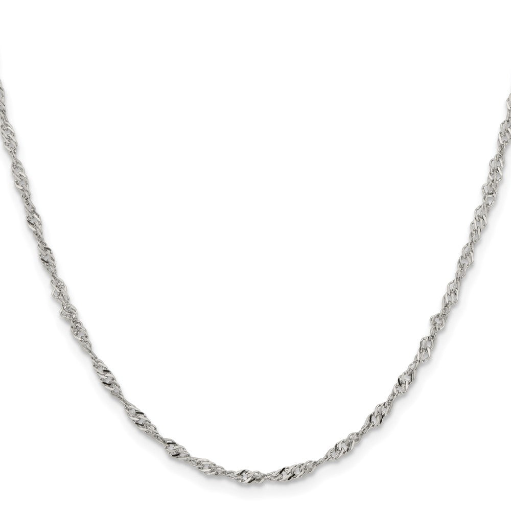 Stainless Steel Polished 2.5mm 18in Singapore Chain
