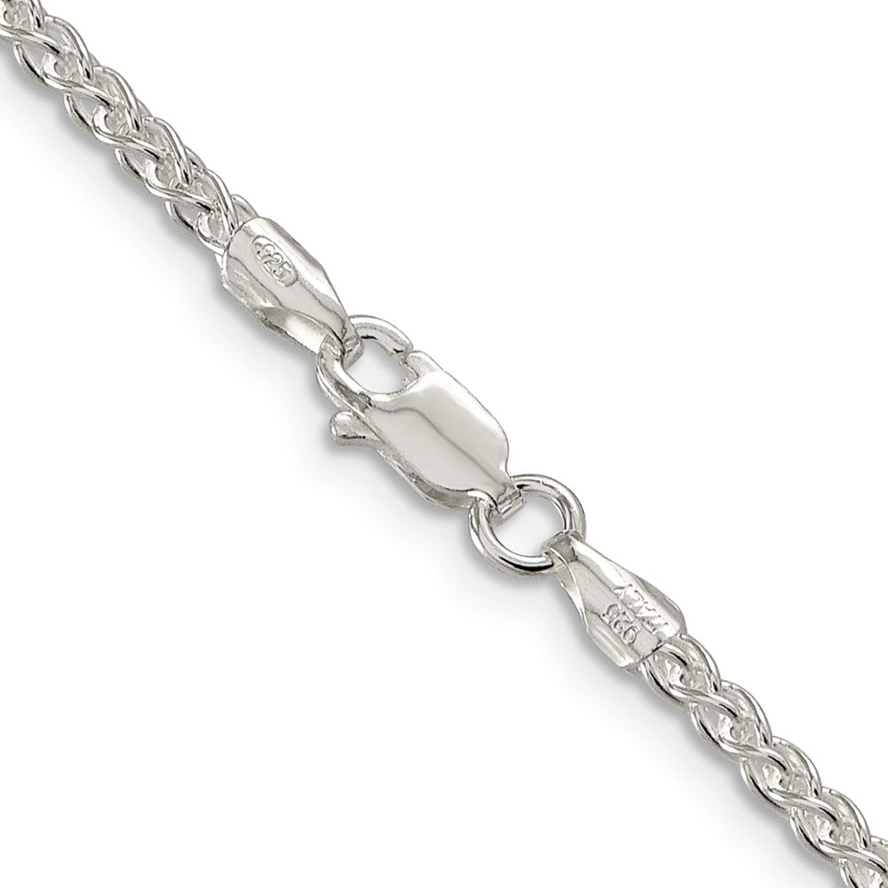 Sterling Silver 2.5mm Round Spiga Chain 18 Inches